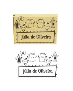 Carimbo Personalizado Etiqueta Escolar 4